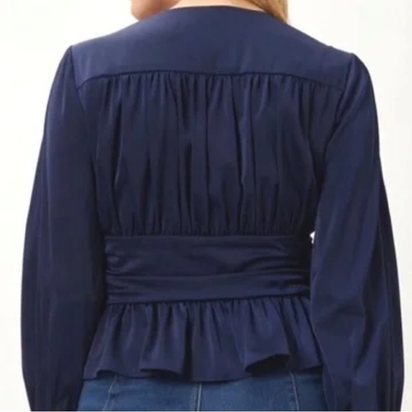 Jason Wu Satin Blouse - Navy - Sizes Small and XS - Picture 2 of 12